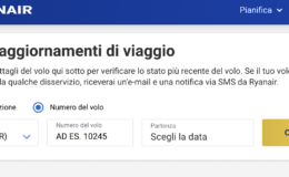 Seleziona un volo Ryanair e controlla se è stato cancellato o ritardato prima di partire