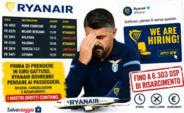 Ryanair contro Gattuso e la Lazio: forse sarebbe meglio pensare ai ritardi aerei e ai diritti dei passeggeri